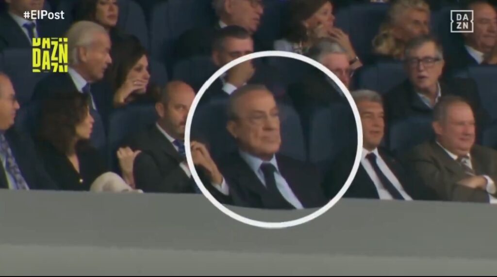 VIDEO: Florentino Pérez’s wild reaction during the Clasico leaks, it’s gone viral!