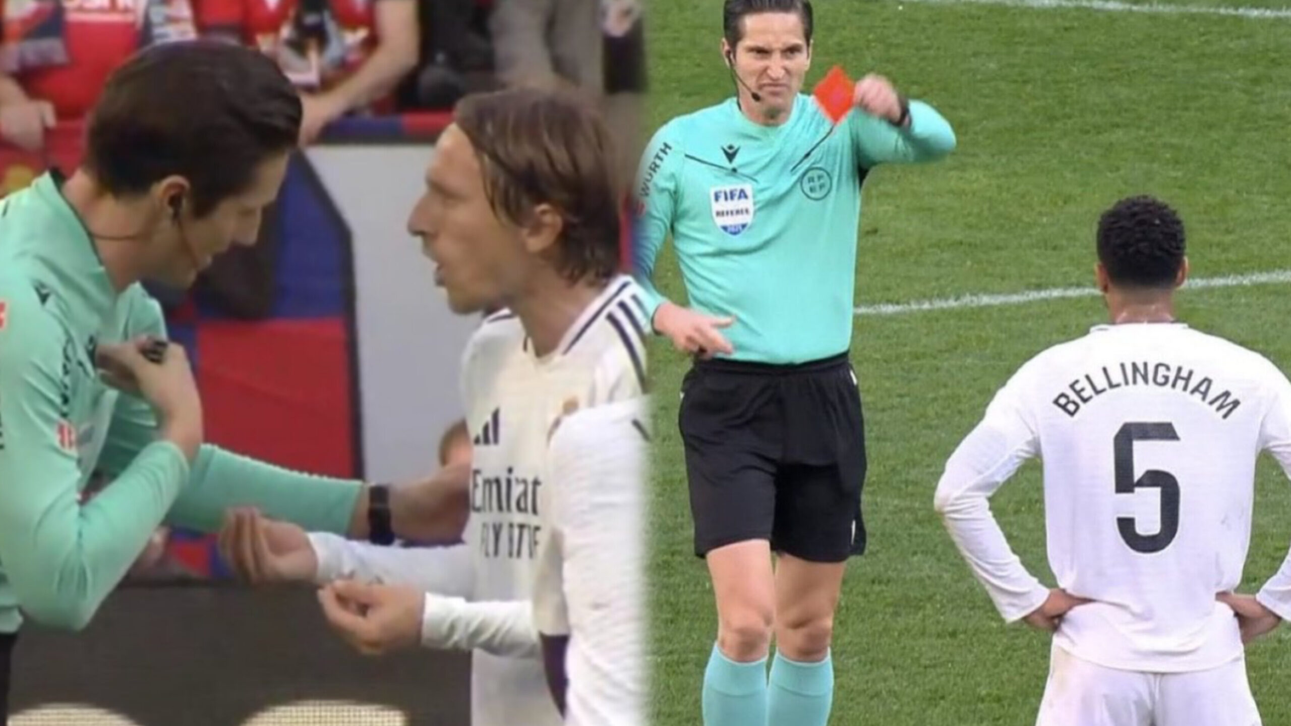The referee’s truth to Luka Modrić after sending off Jude: “Bellingham told me…”