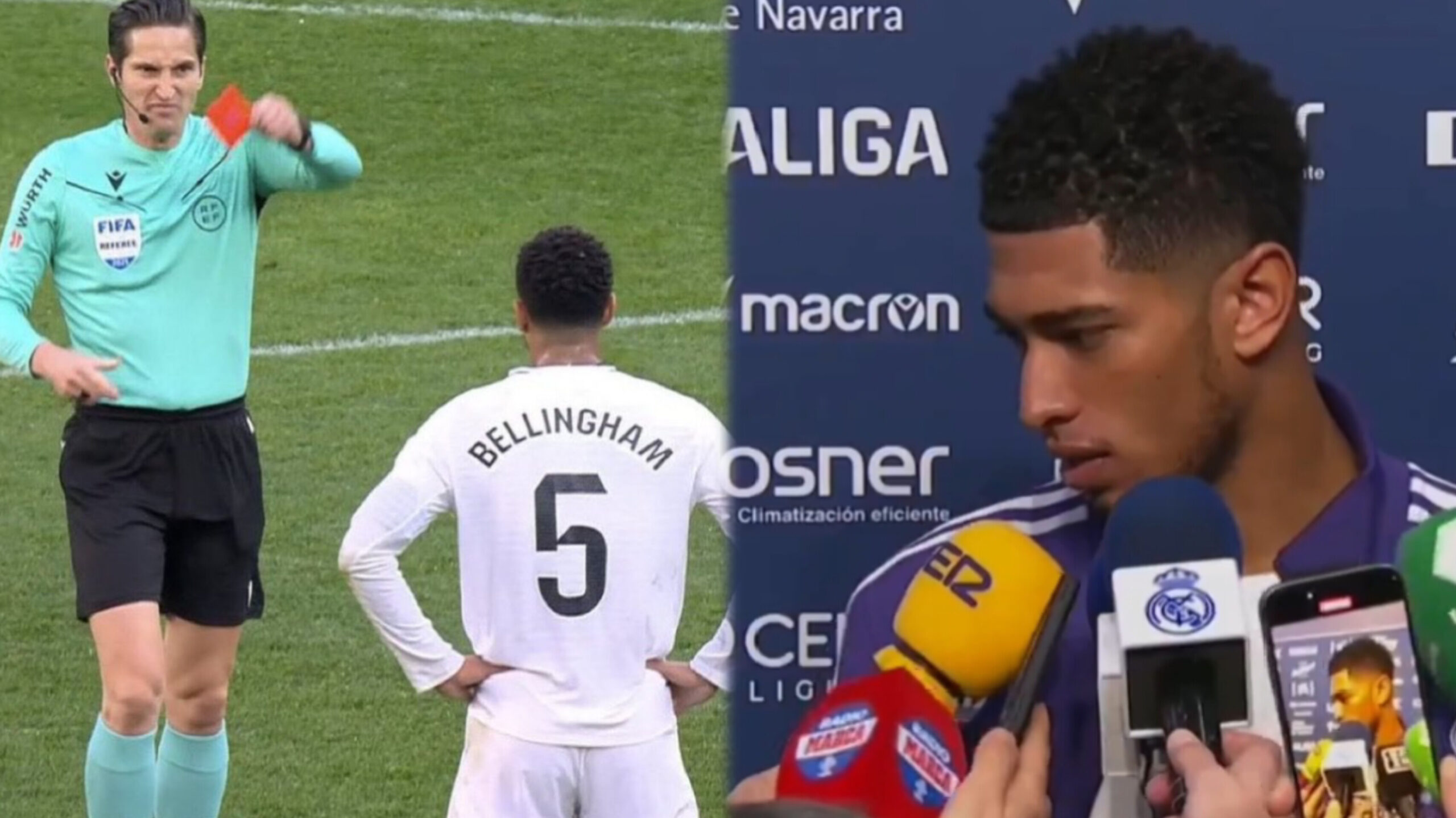 Jude Bellingham’s unexpected confession after his red card against Osasuna: “There was a…”