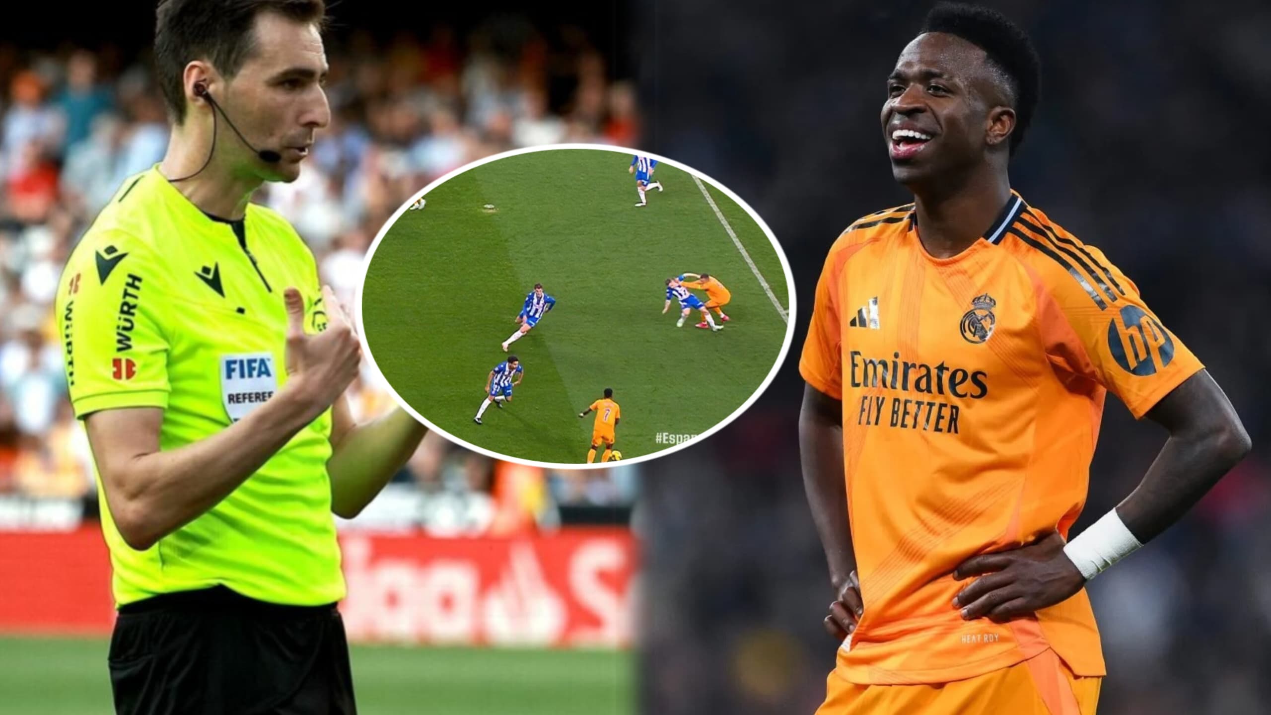 Referee’s comments to Vinicius after disallowed goal cause controversy!